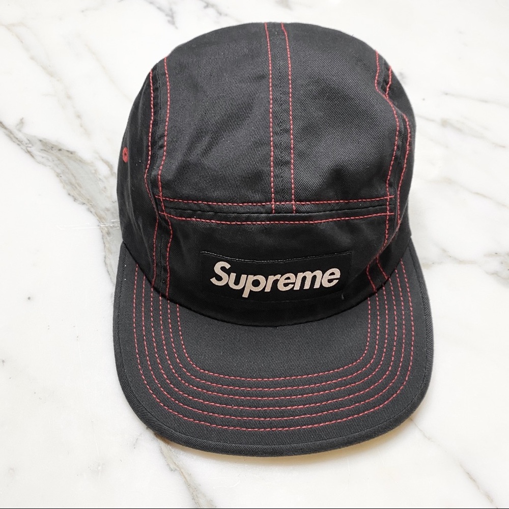 Red Stitch Supreme Camp Hat